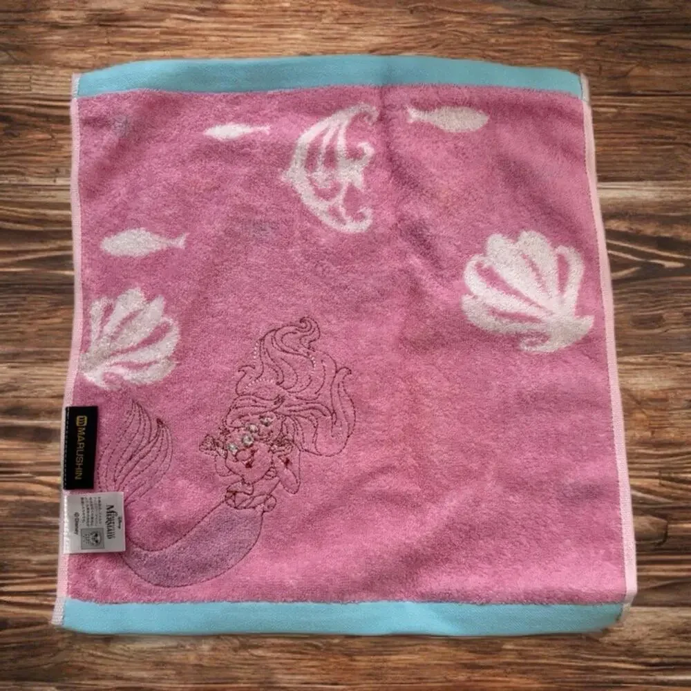 Disney Ariel Little Mermaid Hand Towel Face Washcloth Limited Edition NWT